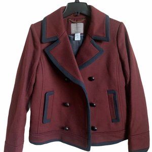 J Crew Nello Gori 100% Wool Peacoat Size 8